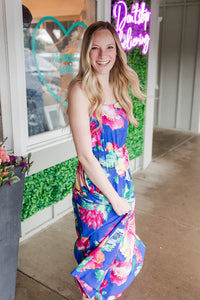 Skies Are Blue: Blue Floral Dress Skies Are Blue: Blue Floral Dress