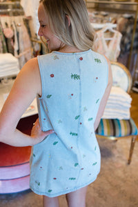 blu pepper jean dress SALE Blu Pepper Lace Up Sleeveless Denim Midi Dress