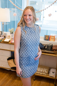 Zoe & Claire: Denim Quilted Dress – Primrose Park Boutique